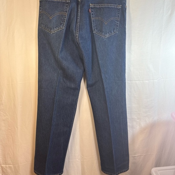 Levi's Dark Blue Straight Jeans 505 36x32 Preowned - Picture 9 of 10